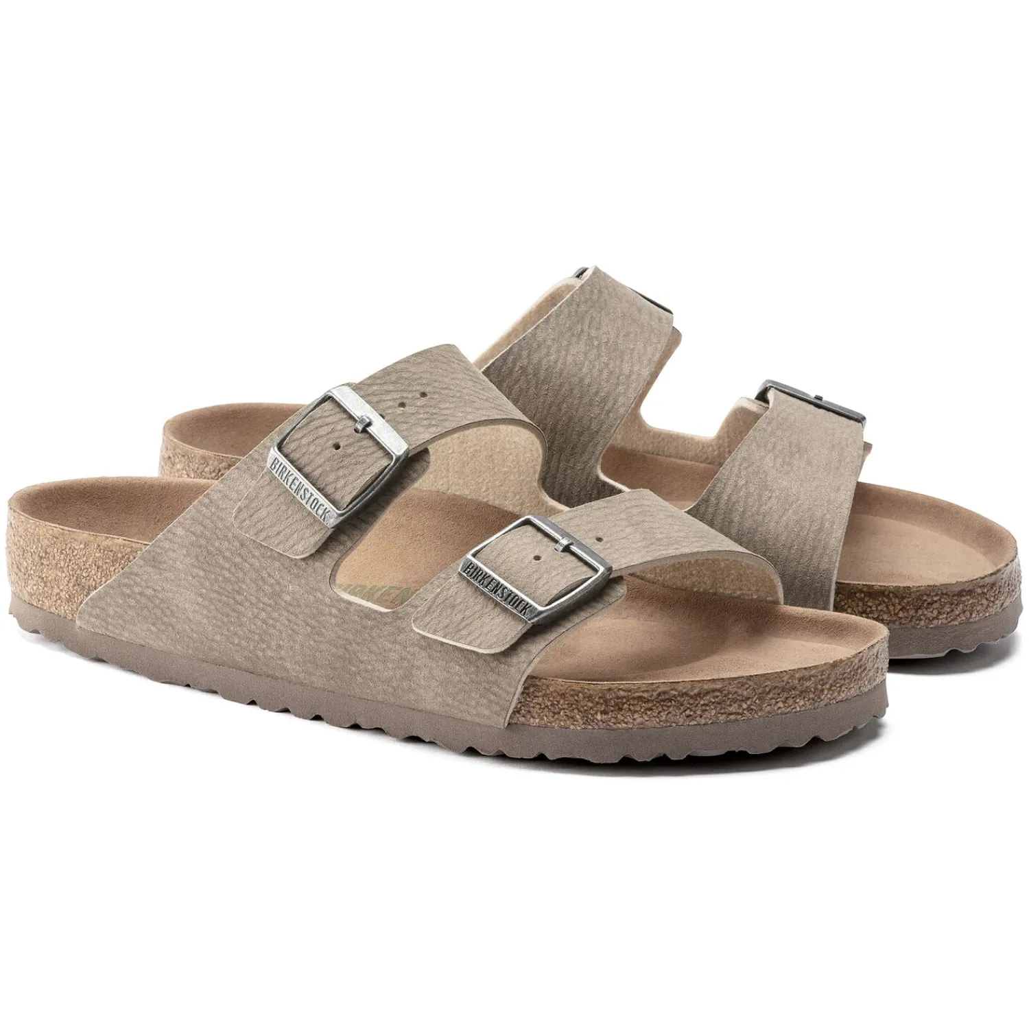 Cheap Birkenstock Arizona Vegan Desert Dust Gray Taupe