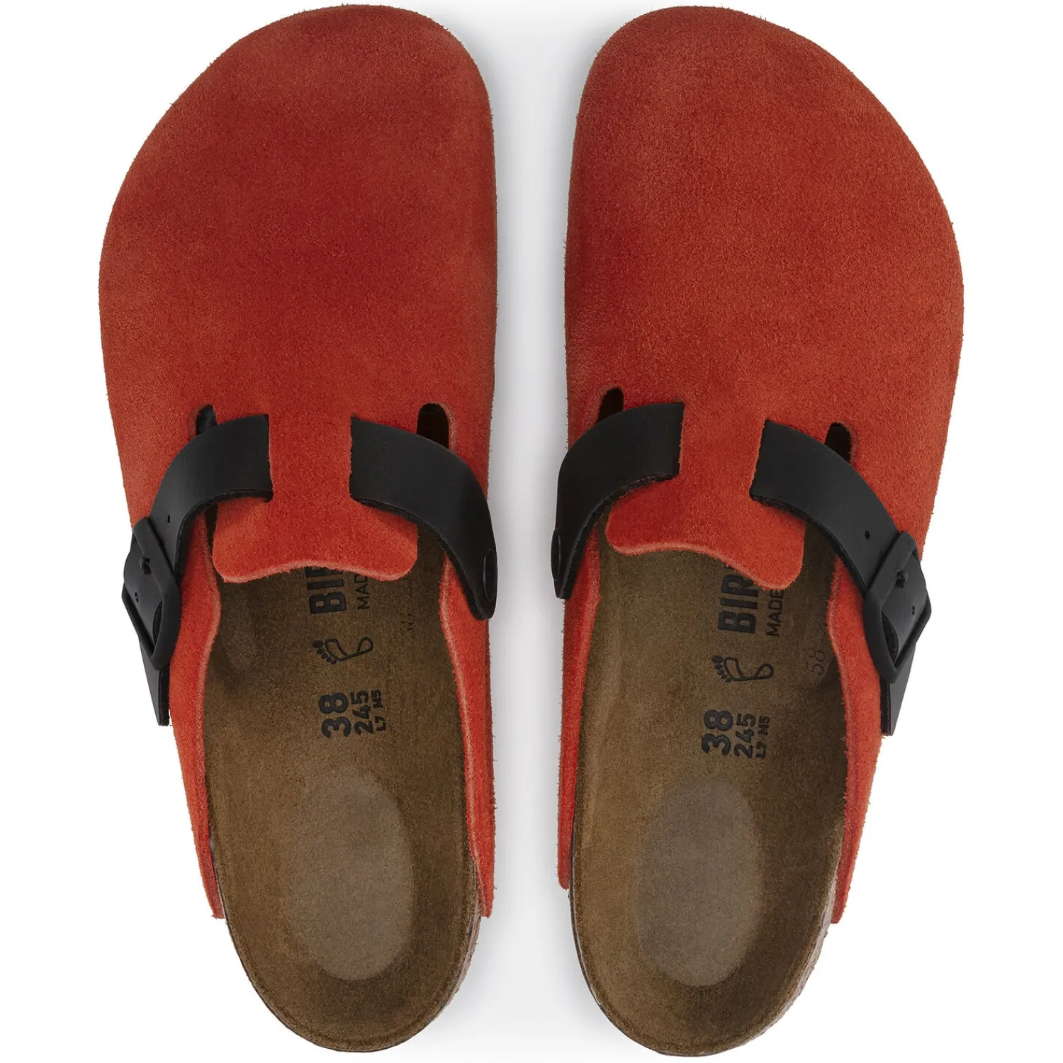 New Birkenstock Boston Tomato/Black