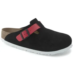 Shop Birkenstock Boston Black / Active Red
