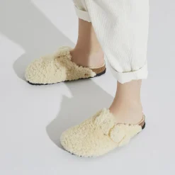 Shop Birkenstock Boston Big Buckle Eggshell