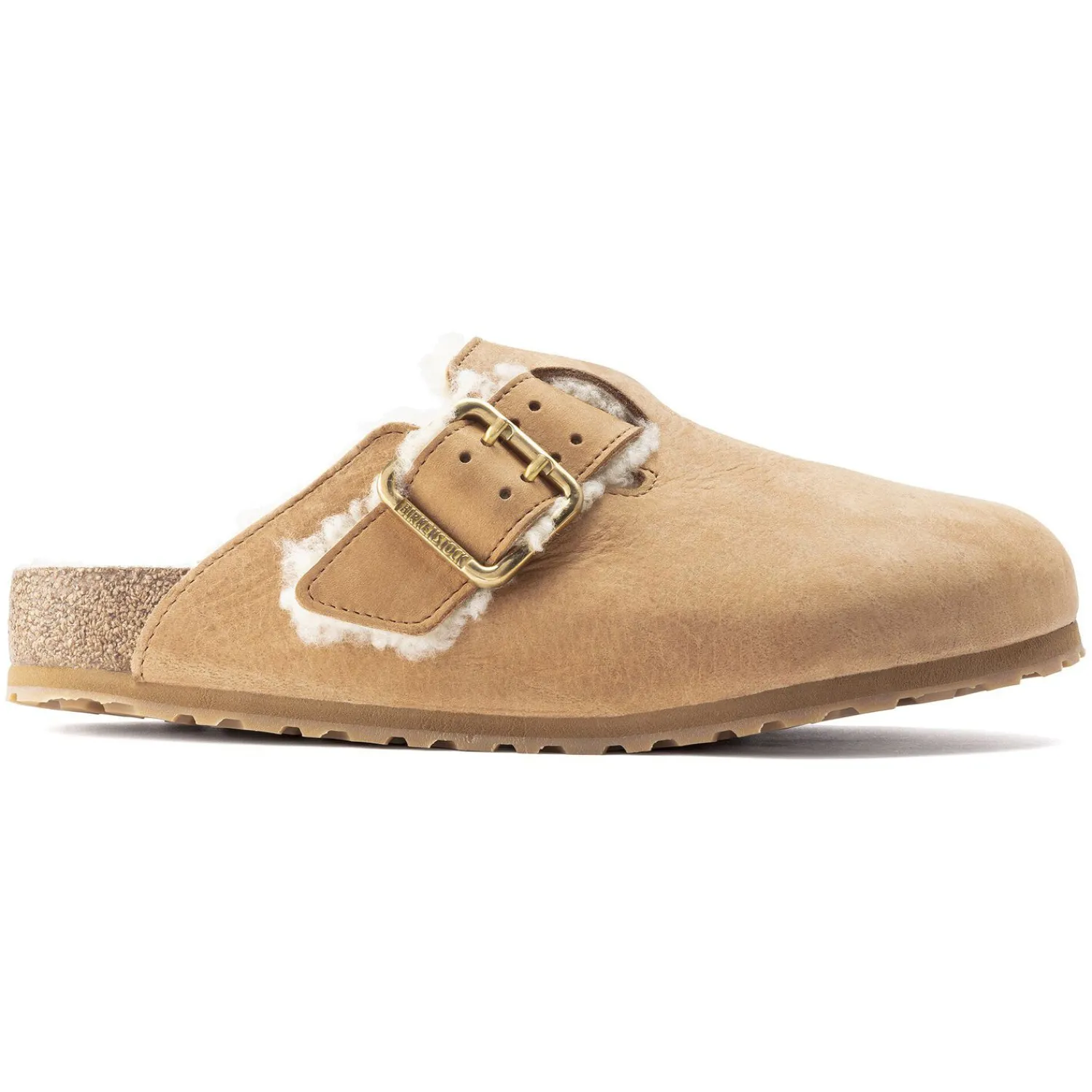 Shop Birkenstock Boston Bold Shearling Cognac