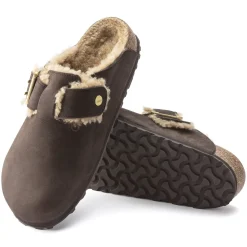 New Birkenstock Boston Bold Shearling Espresso