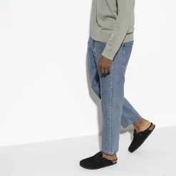 Fashion Birkenstock Boston En Fourrure D'Agneau Black