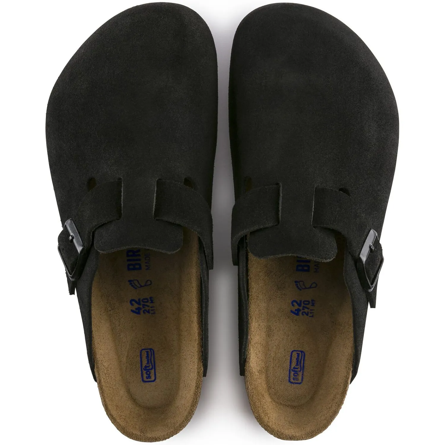 New Birkenstock Boston Lit De Pied Souple Black