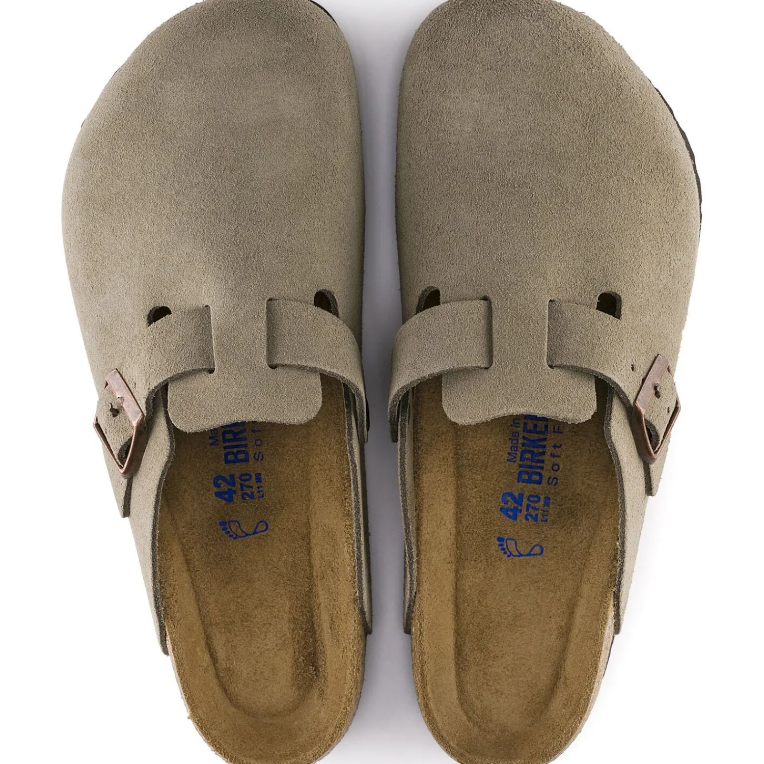 Cheap Birkenstock Boston Lit De Pied Souple Taupe