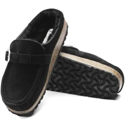 Fashion Birkenstock Buckley En Fourrure D'Agneau Black