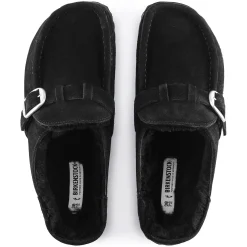Fashion Birkenstock Buckley En Fourrure D'Agneau Black