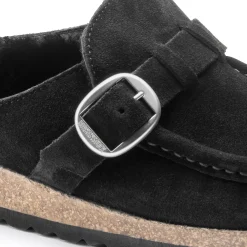 Fashion Birkenstock Buckley En Fourrure D'Agneau Black