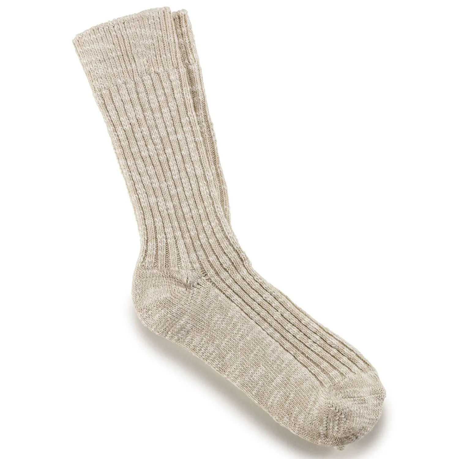 Outlet Birkenstock Chaussettes En Coton Flamme Homme Beige/White