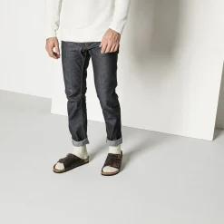 Outlet Birkenstock Chaussettes En Coton Flamme Homme Beige/White