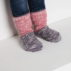 Cheap Birkenstock Chaussettes En Coton Flamme Enfant Desert Rose