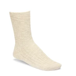 Hot Birkenstock Chaussettes En Coton Flamme Femme Beige/White