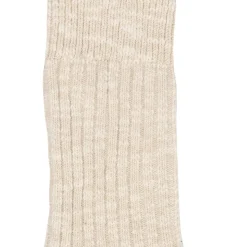 Hot Birkenstock Chaussettes En Coton Flamme Femme Beige/White