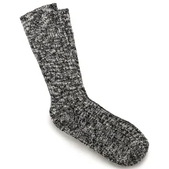 Sale Birkenstock Chaussettes En Coton Flamme Homme Black/Gray