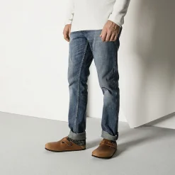 Sale Birkenstock Chaussettes En Coton Flamme Homme Black/Gray