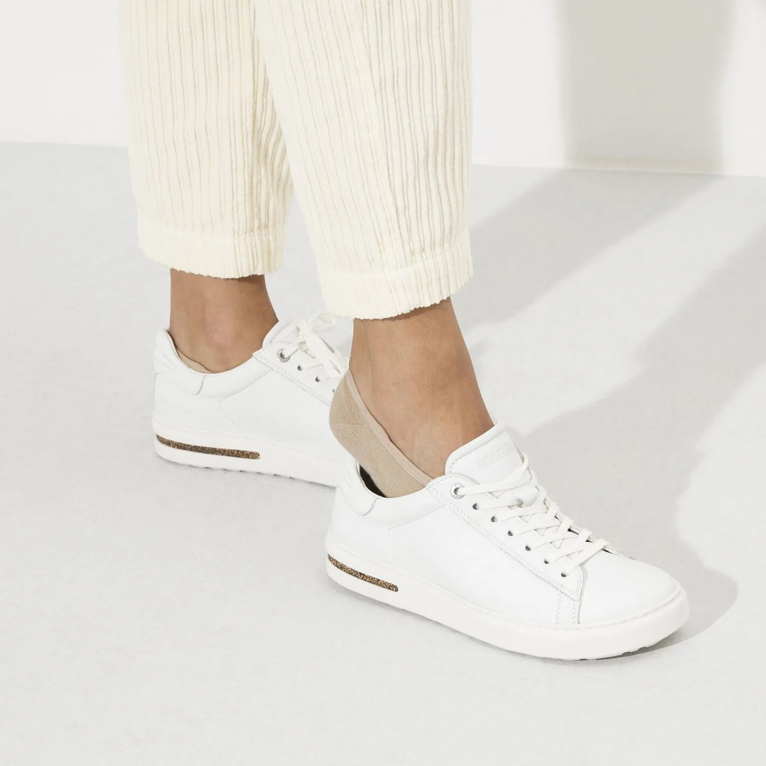 Store Birkenstock Chaussettes Invisibles En Coton Bio Femme Beige