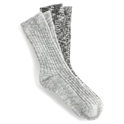 Fashion Birkenstock Coffret Chaussettes Brillantes En Maille Black Gray