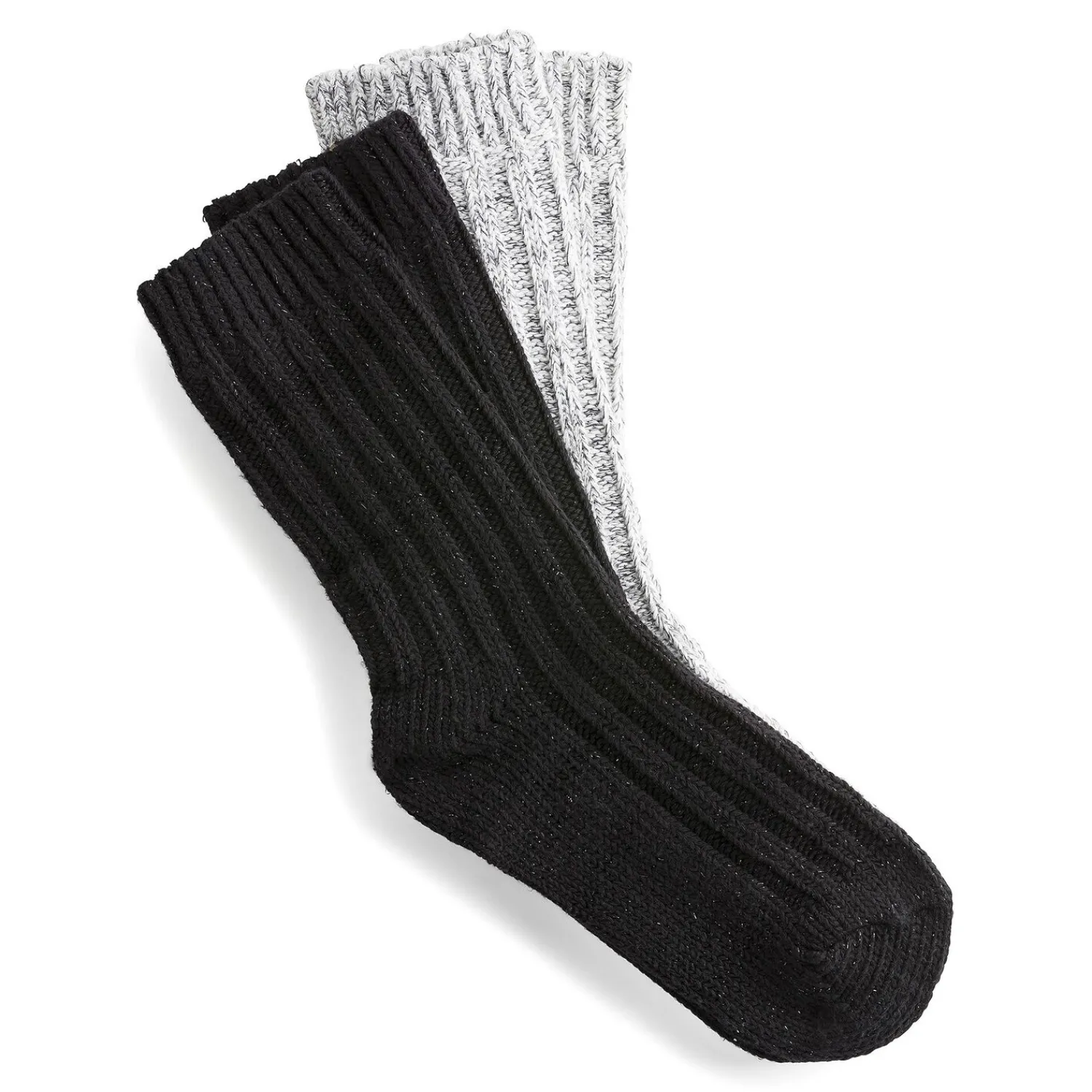 Flash Sale Birkenstock Coffret Chaussettes En Maille Cotelee Black Gray