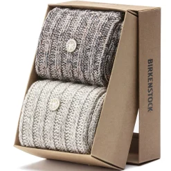 Flash Sale Birkenstock Coffret Chaussettes En Maille Cotelee Eggnog/Misty Rose