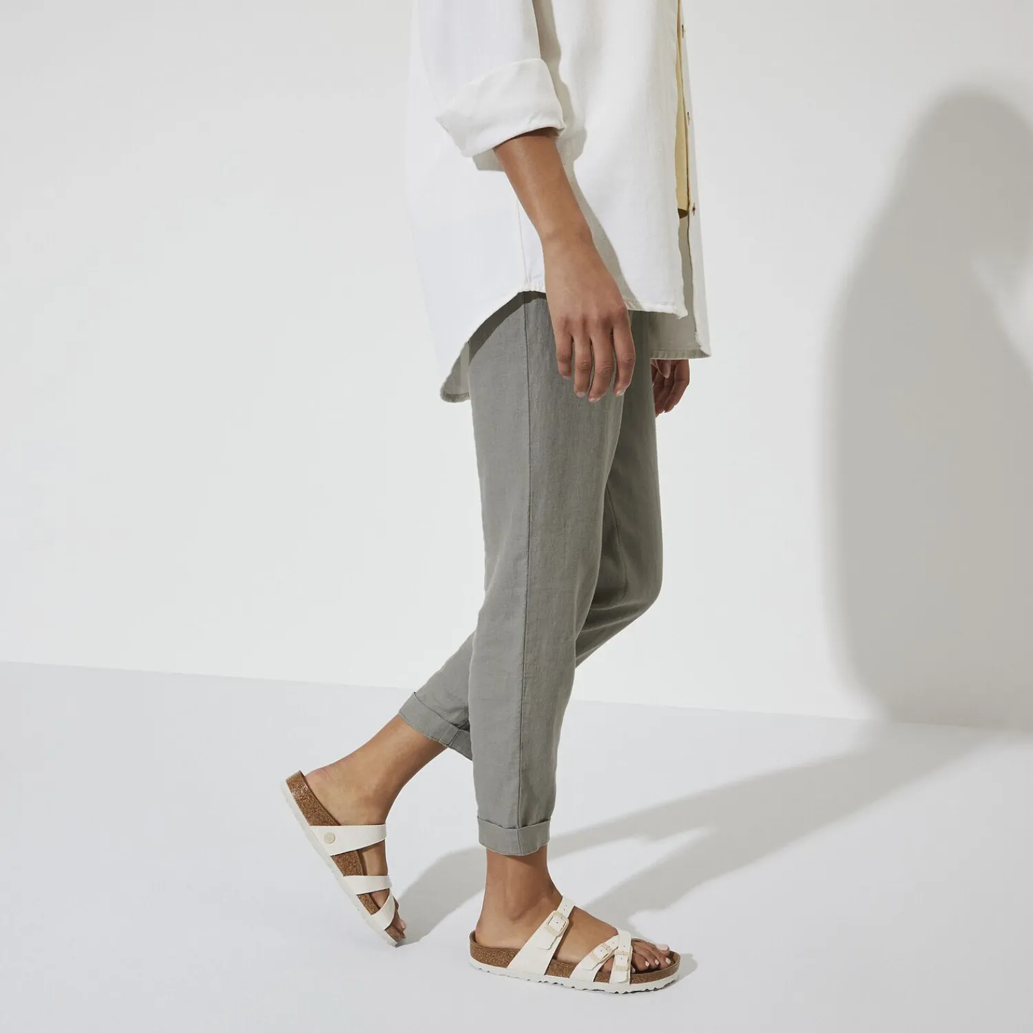 Sale Birkenstock Franca Vegan Canvas Eggshell
