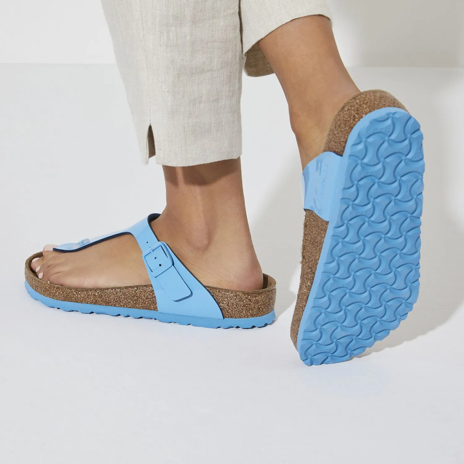 Cheap Birkenstock Gizeh Patent Sky Blue