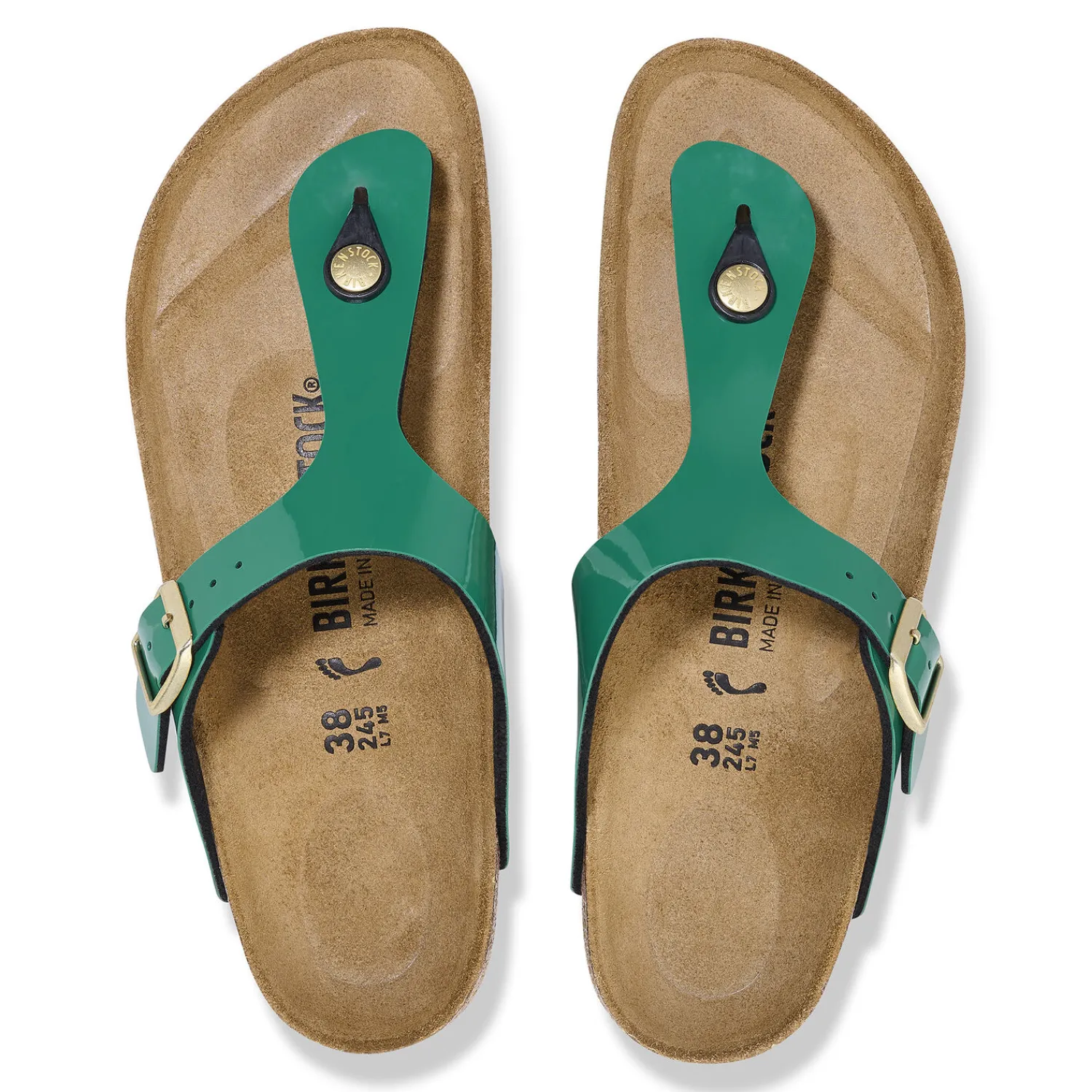 Fashion Birkenstock Gizeh Patent Digital Green