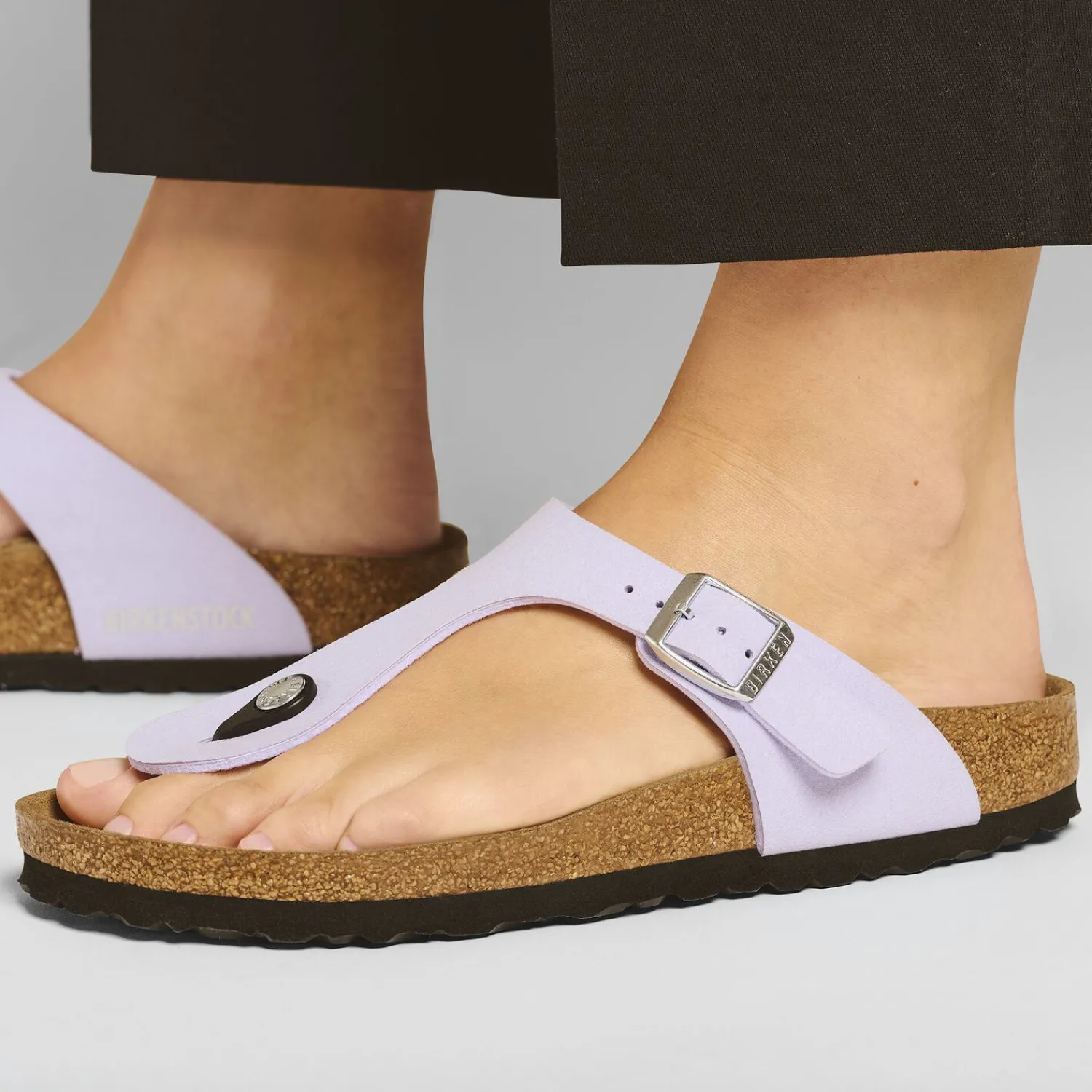 Hot Birkenstock Gizeh Soft Birki Vegan Purple Fog