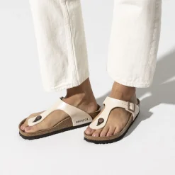 Shop Birkenstock Gizeh Graceful Pearl White