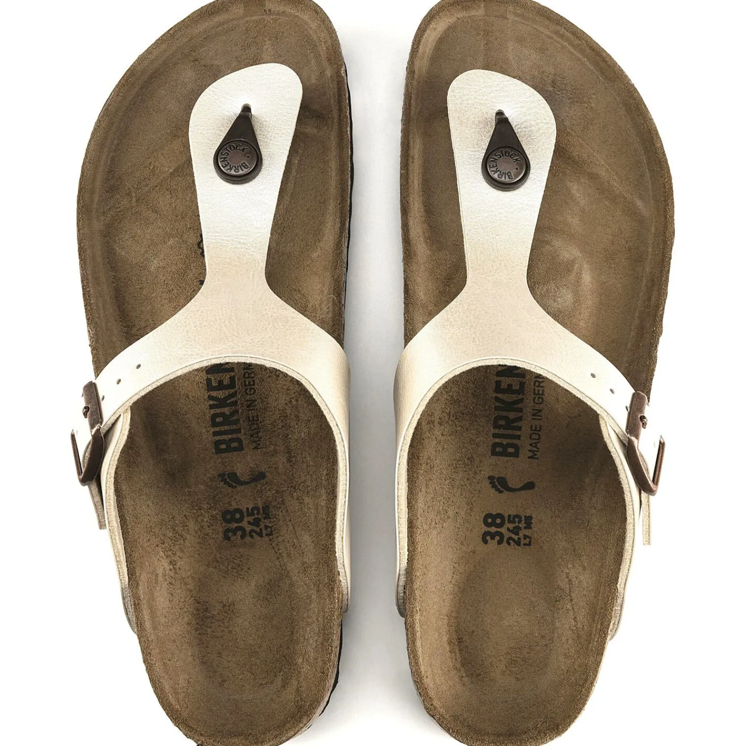 Shop Birkenstock Gizeh Graceful Pearl White