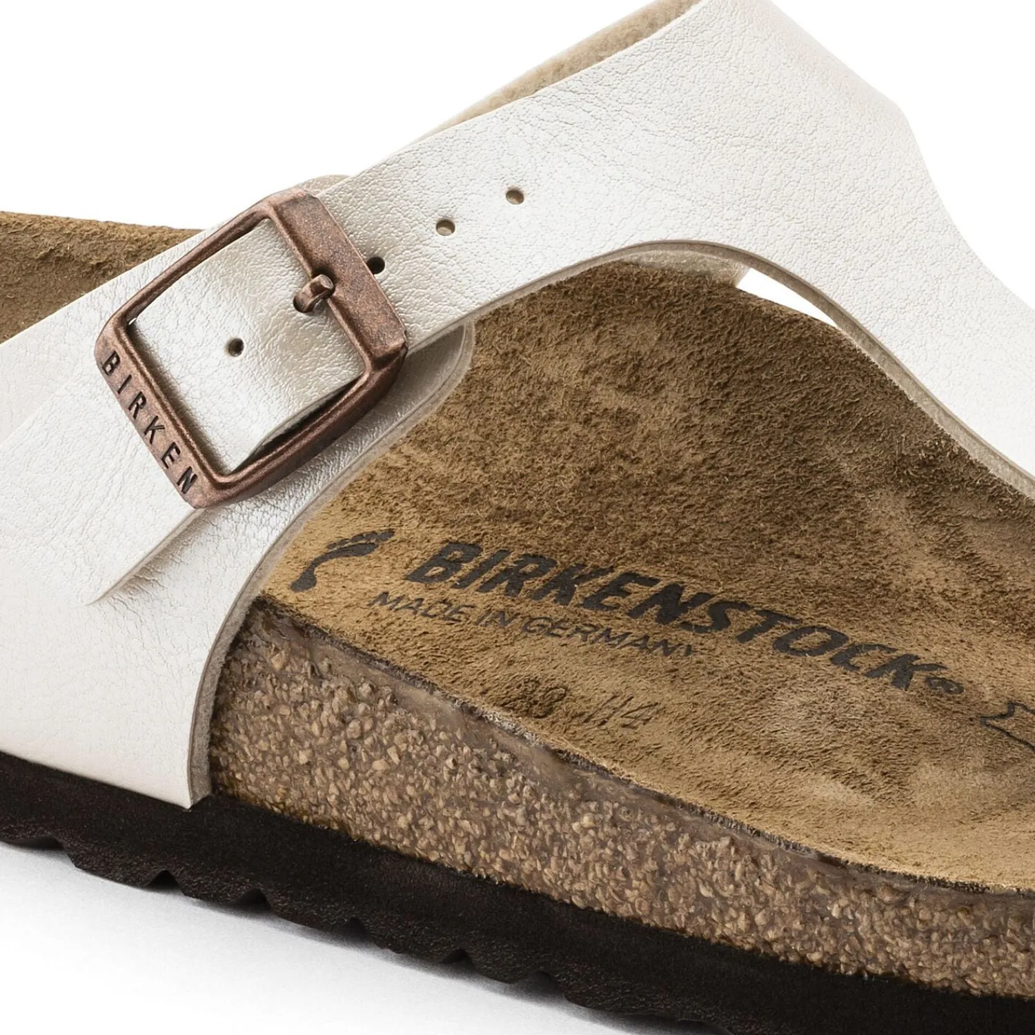 Shop Birkenstock Gizeh Graceful Pearl White