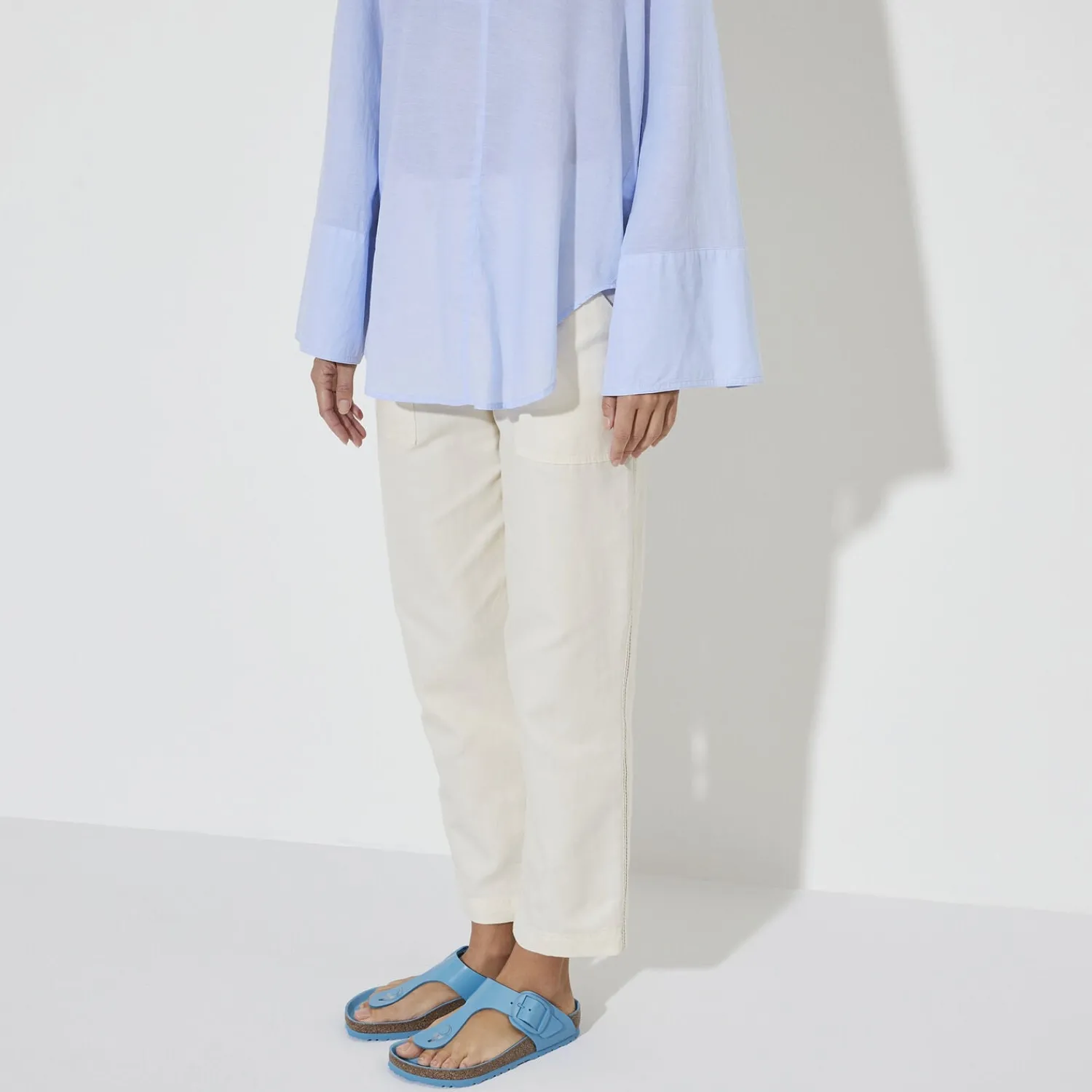 Discount Birkenstock Gizeh Big Buckle High Shine Sky Blue