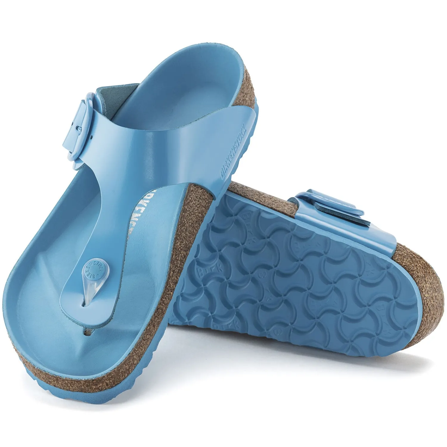 Discount Birkenstock Gizeh Big Buckle High Shine Sky Blue