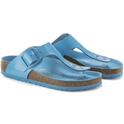 Discount Birkenstock Gizeh Big Buckle High Shine Sky Blue