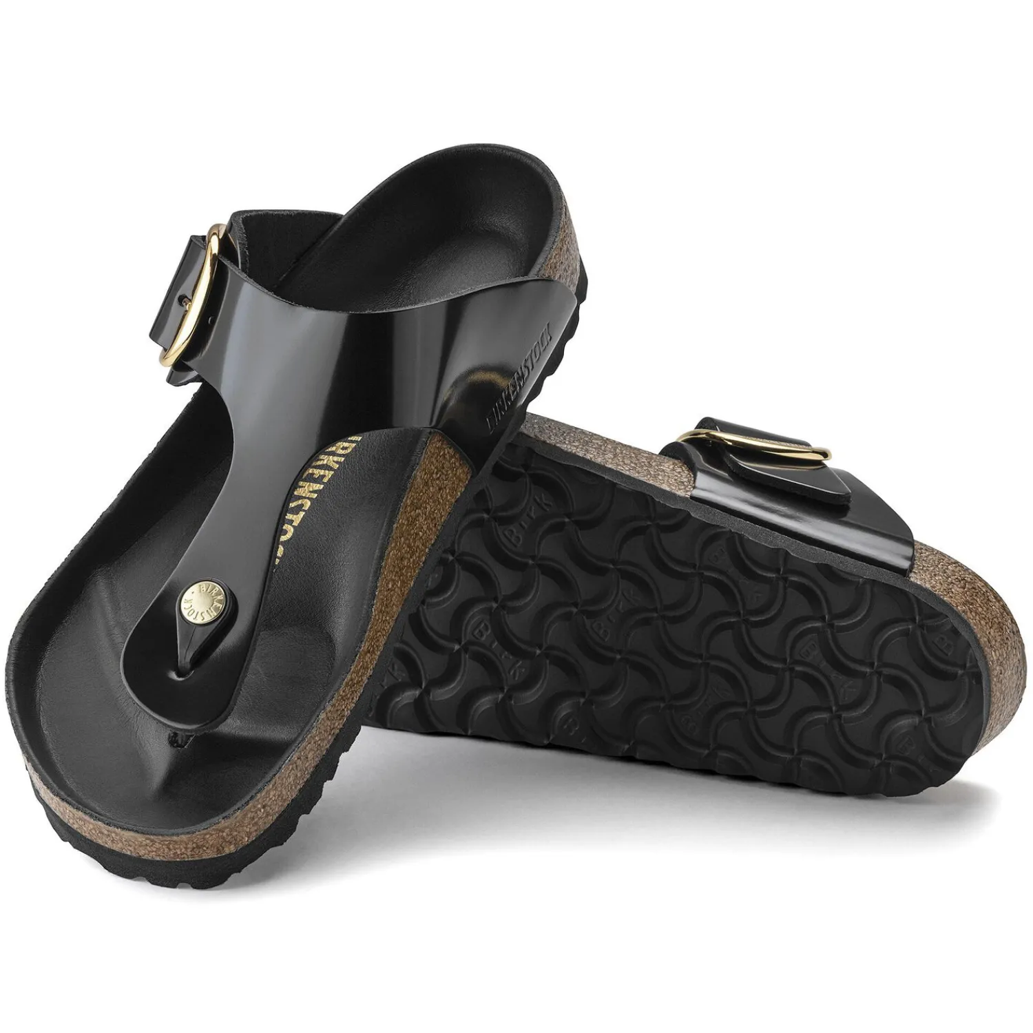 Discount Birkenstock Gizeh Big Buckle High Shine Black