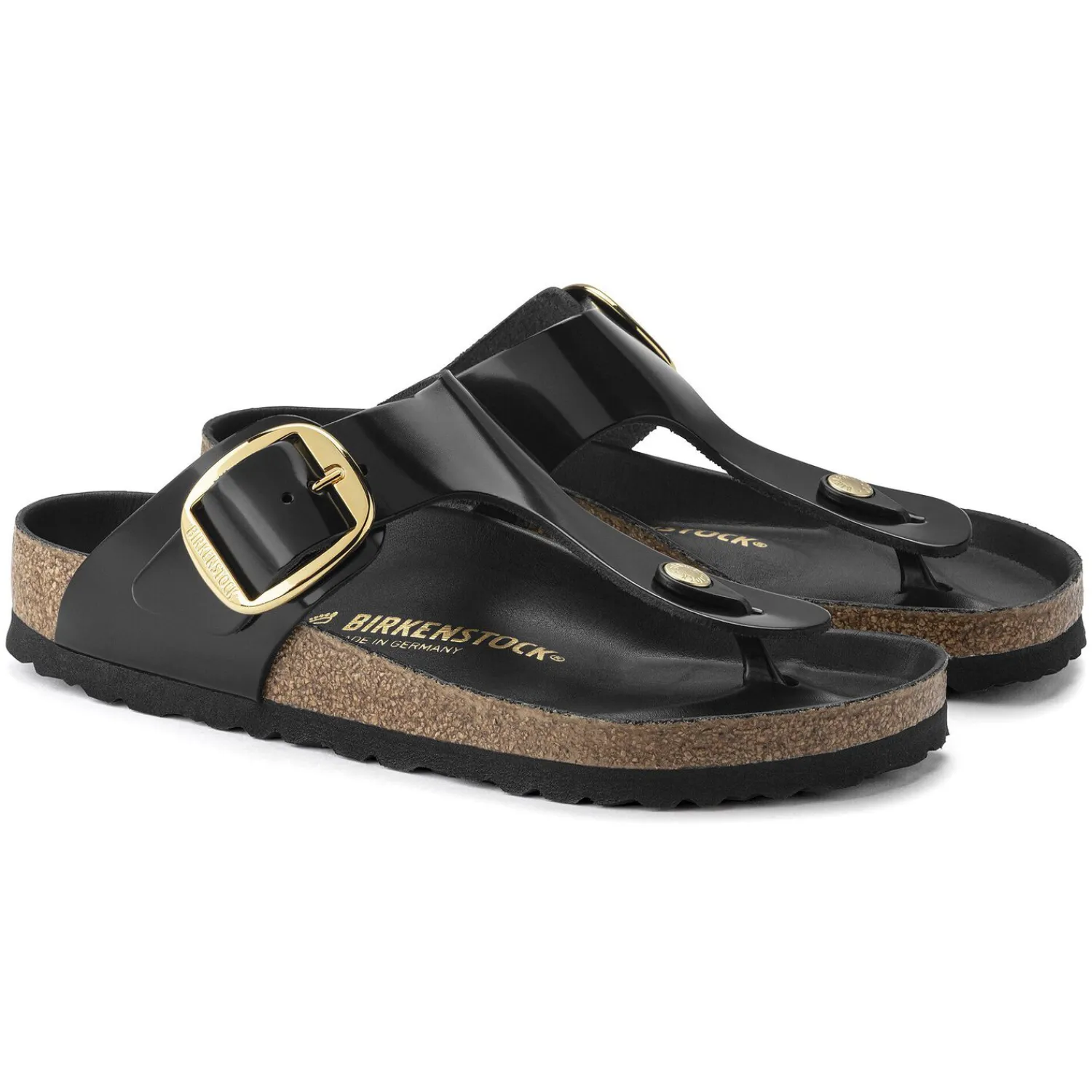Discount Birkenstock Gizeh Big Buckle High Shine Black