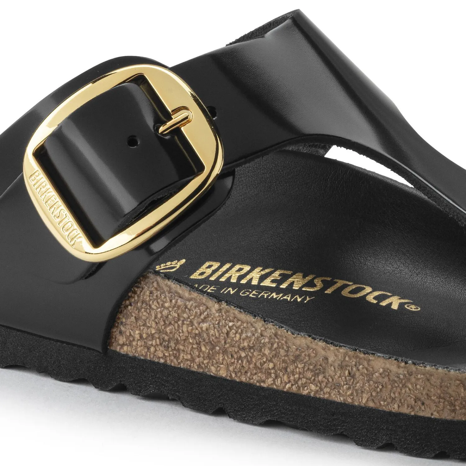 Discount Birkenstock Gizeh Big Buckle High Shine Black