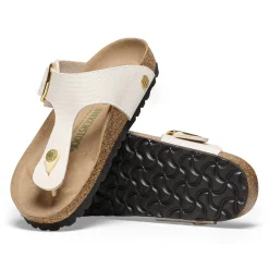 Cheap Birkenstock Gizeh Big Buckle Rivet Logo Canvas Eggshell