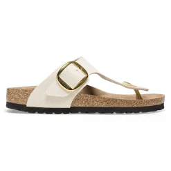 Cheap Birkenstock Gizeh Big Buckle Rivet Logo Canvas Eggshell