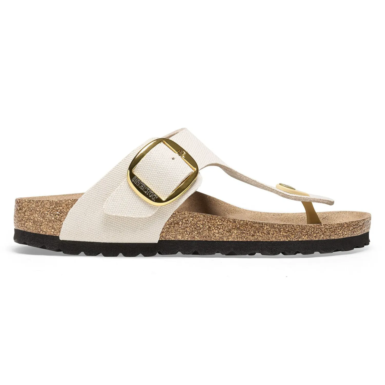 Cheap Birkenstock Gizeh Big Buckle Rivet Logo Canvas Eggshell