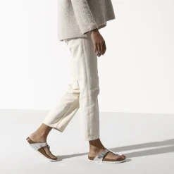 Best Sale Birkenstock Gizeh Lit De Pied Souple Metallic Silver