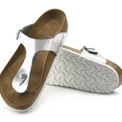 Best Sale Birkenstock Gizeh Lit De Pied Souple Metallic Silver