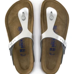 Best Sale Birkenstock Gizeh Lit De Pied Souple Metallic Silver