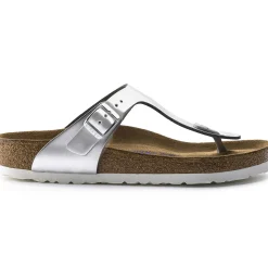 Best Sale Birkenstock Gizeh Lit De Pied Souple Metallic Silver