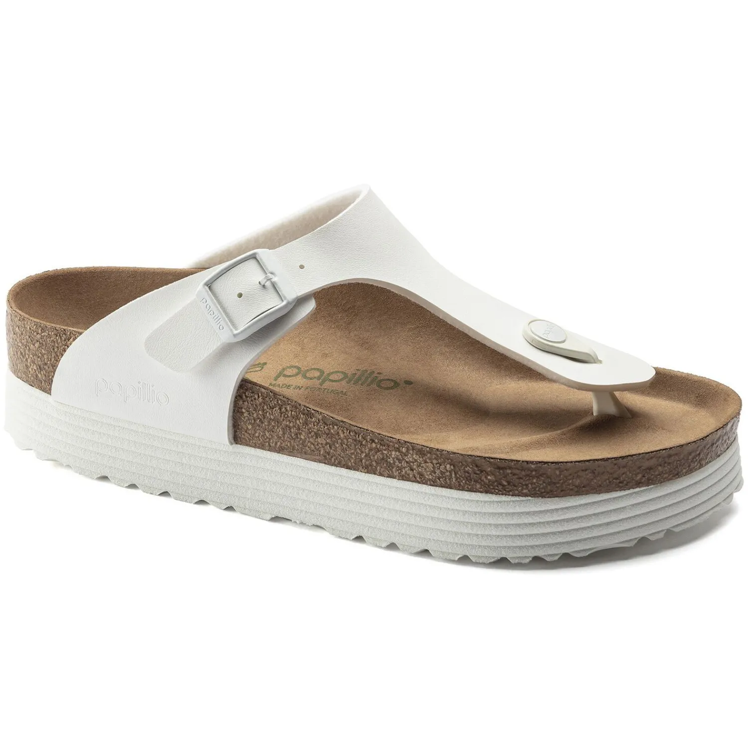 Discount Birkenstock Gizeh Platform Vegan White
