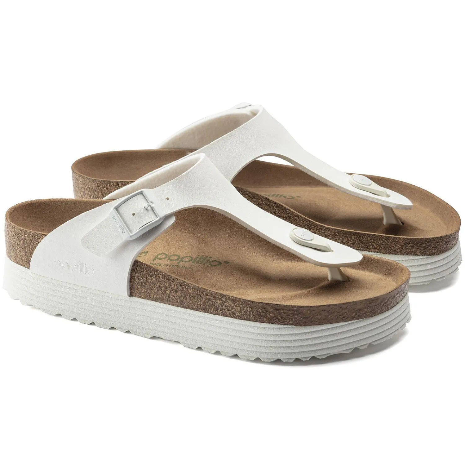 Discount Birkenstock Gizeh Platform Vegan White