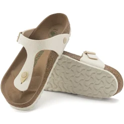 Shop Birkenstock Gizeh Vegan Canvas Eggshell