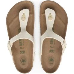Shop Birkenstock Gizeh Vegan Canvas Eggshell