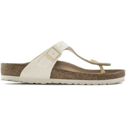 Shop Birkenstock Gizeh Vegan Canvas Eggshell