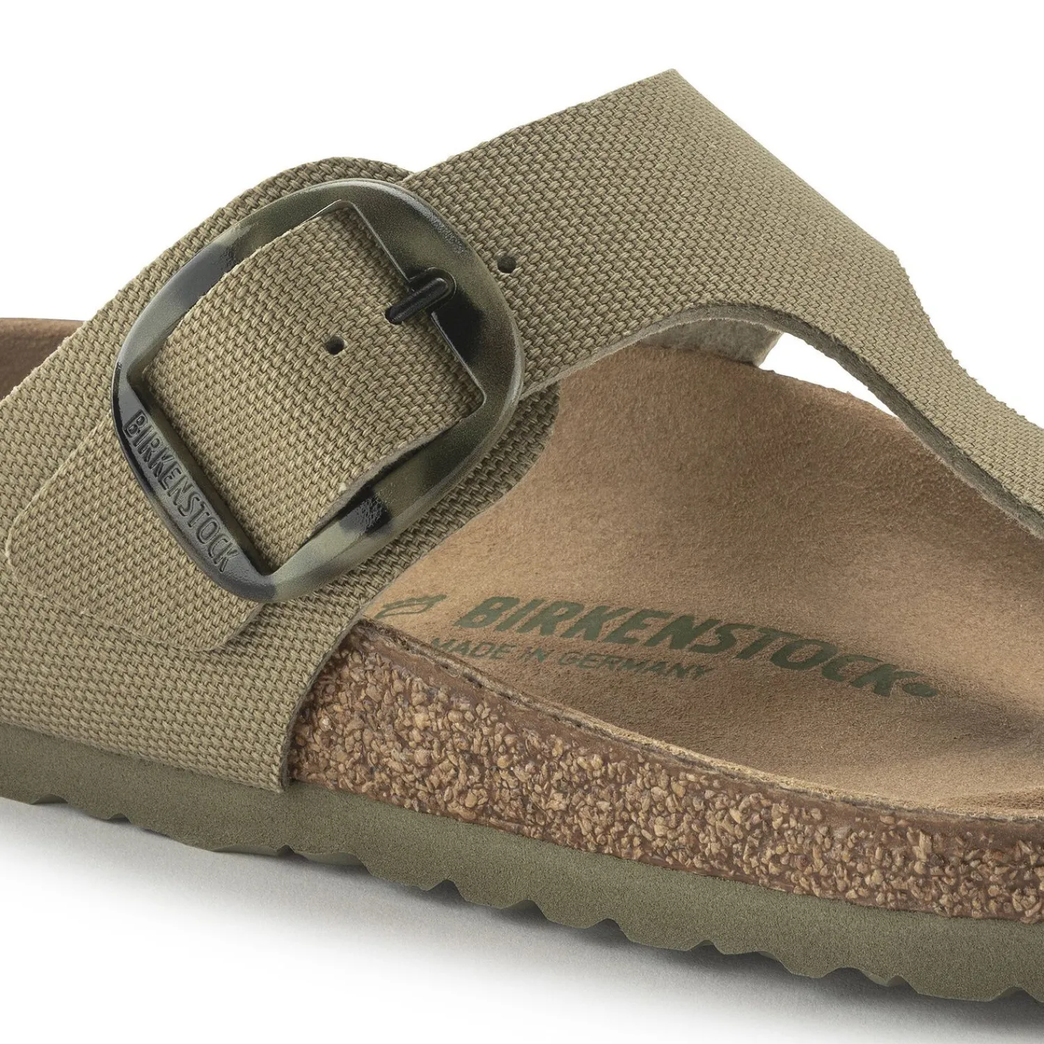 Cheap Birkenstock Gizeh Vegan Big Buckle Faded Khaki
