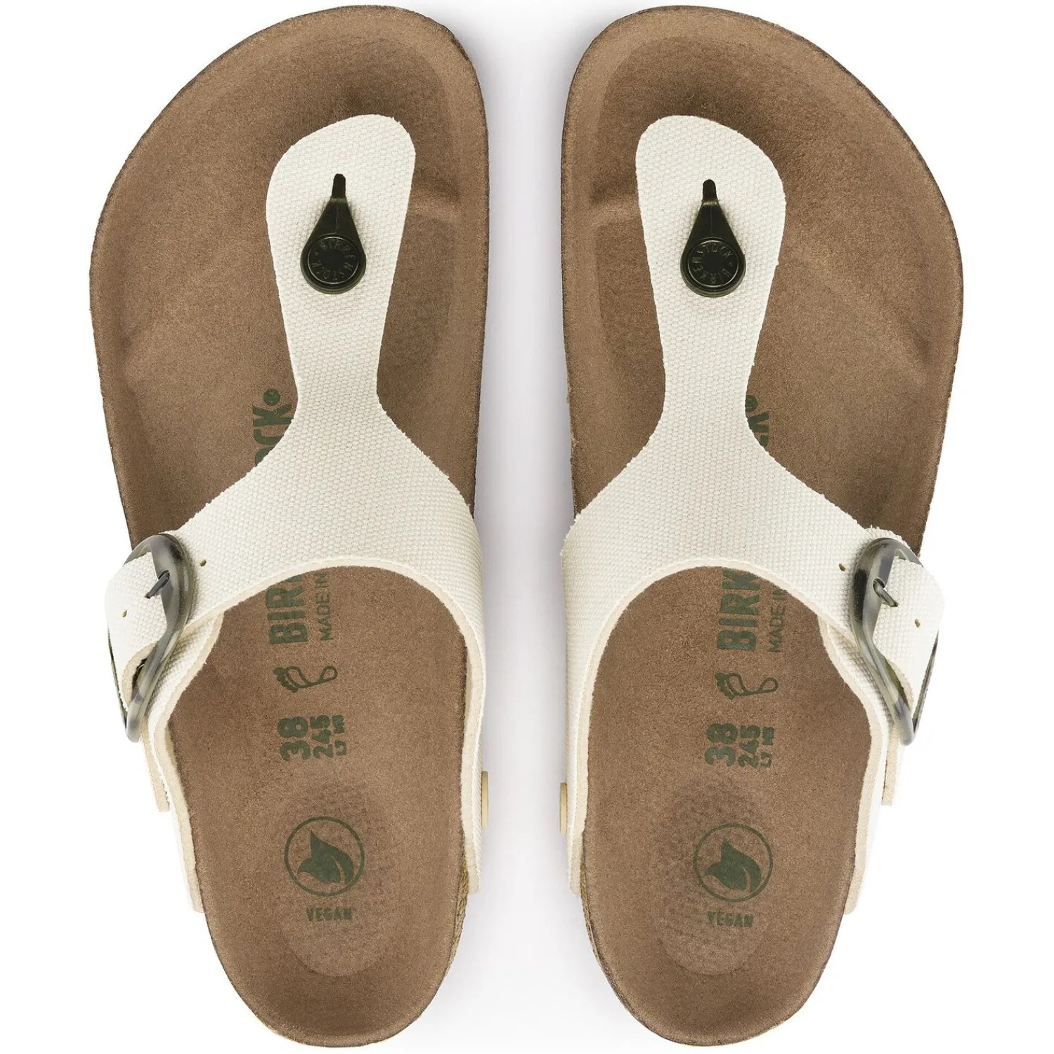 Clearance Birkenstock Gizeh Vegan Big Buckle Eggshell